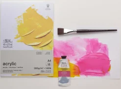 Winsor & Newton Blok do akryli Acrylic - - canvas, A3, 300g, 15 ark.