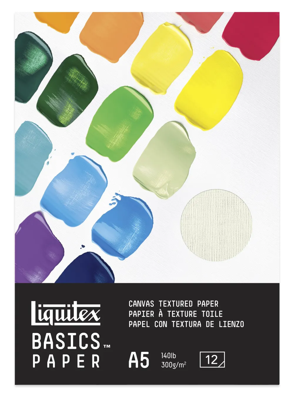 Liquitex Blok do akryli Basics - - płótno, A5, 300g, 12 ark.