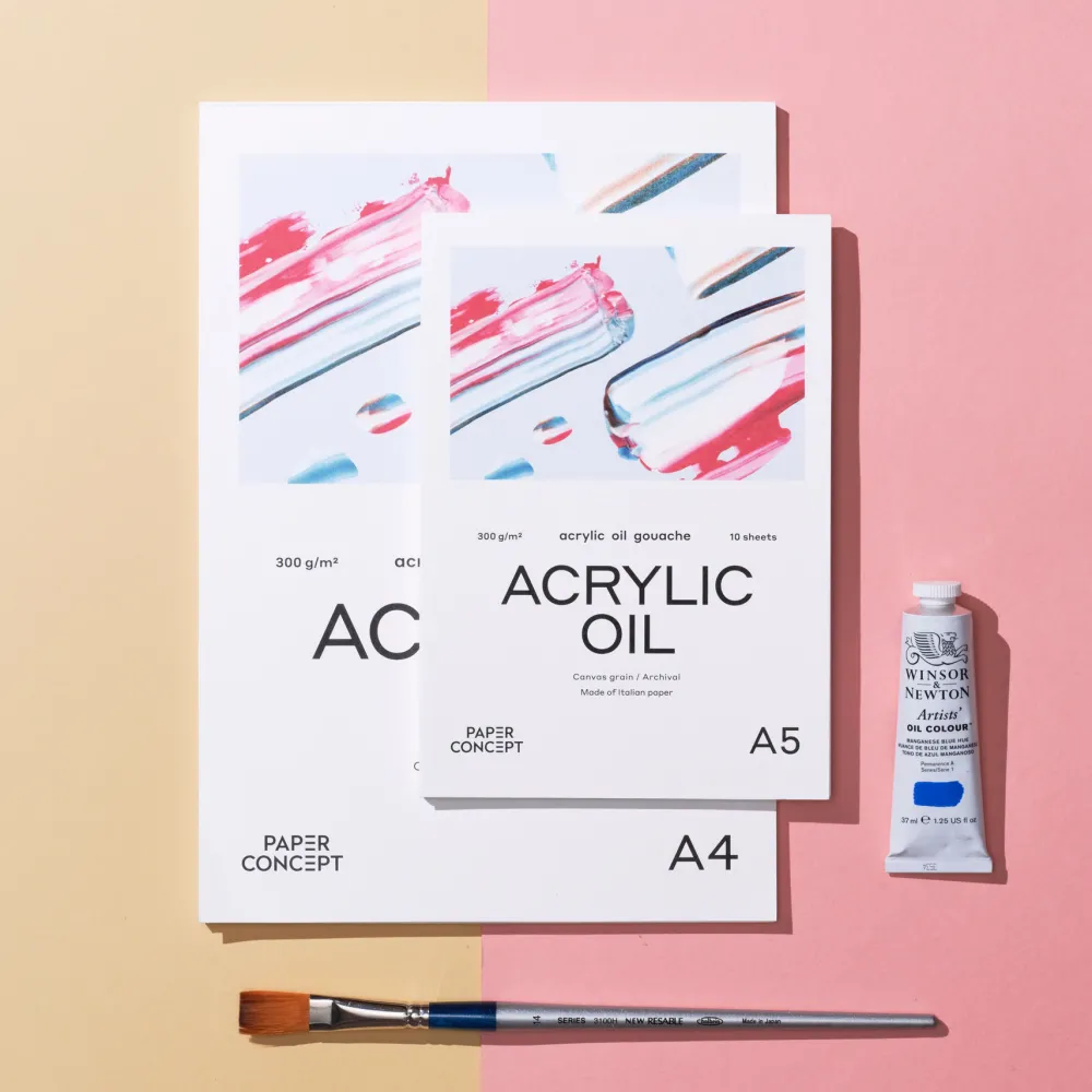 PaperConcept Blok do akryli i oleju Acrylic Oil - - canvas grain A5 300 g 10 ark. > Papier Do Akryli I Farb Olejnych