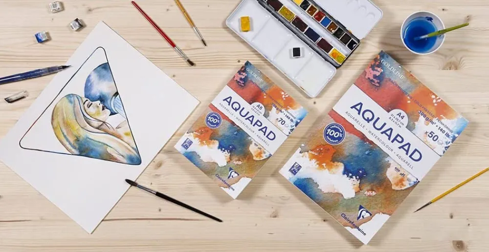 Clairefontaine Blok do akwareli Aquapad Watercolour - - cold pressed A3, 300 g 30 ark.
