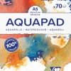 Clairefontaine Blok do akwareli Aquapad Watercolour - - cold pressed, A5, 300 g, 70 ark. > Papier Do Akwareli