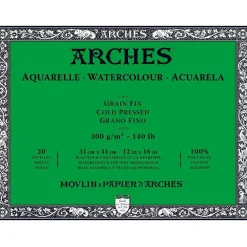 Arches Blok do akwareli - - cold pressed, 31 x 41 cm, 300 g, 20 ark.