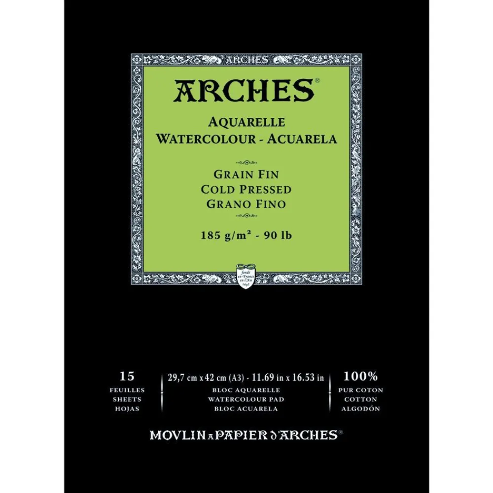 Arches Blok do akwareli - - cold pressed, A3, 185 g, 15 ark. > Papier Do Akwareli