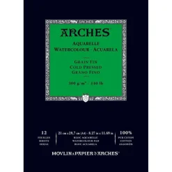 Arches Blok do akwareli - - cold pressed, A4, 300 g, 12 ark.