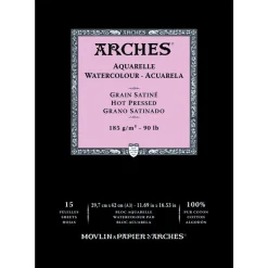 Arches Blok do akwareli - - hot pressed, A3, 185 g, 15 ark.