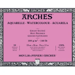 Arches Blok do akwareli - - hot pressed, 23 x 31 cm, 300 g, 20 ark. > Papier Do Akwareli