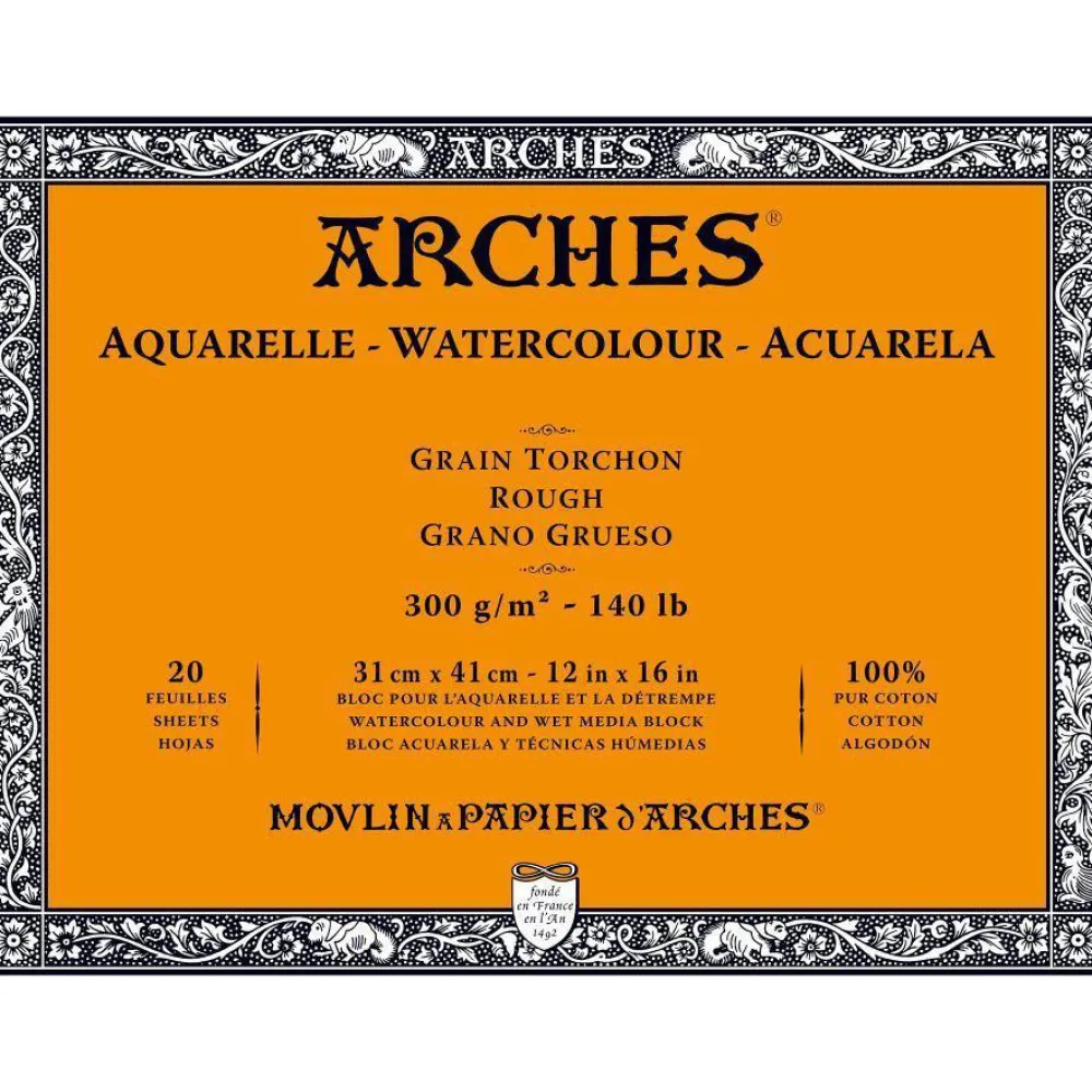 Arches Blok do akwareli - - rough, 31 x 41 cm, 300 g, 20 ark.
