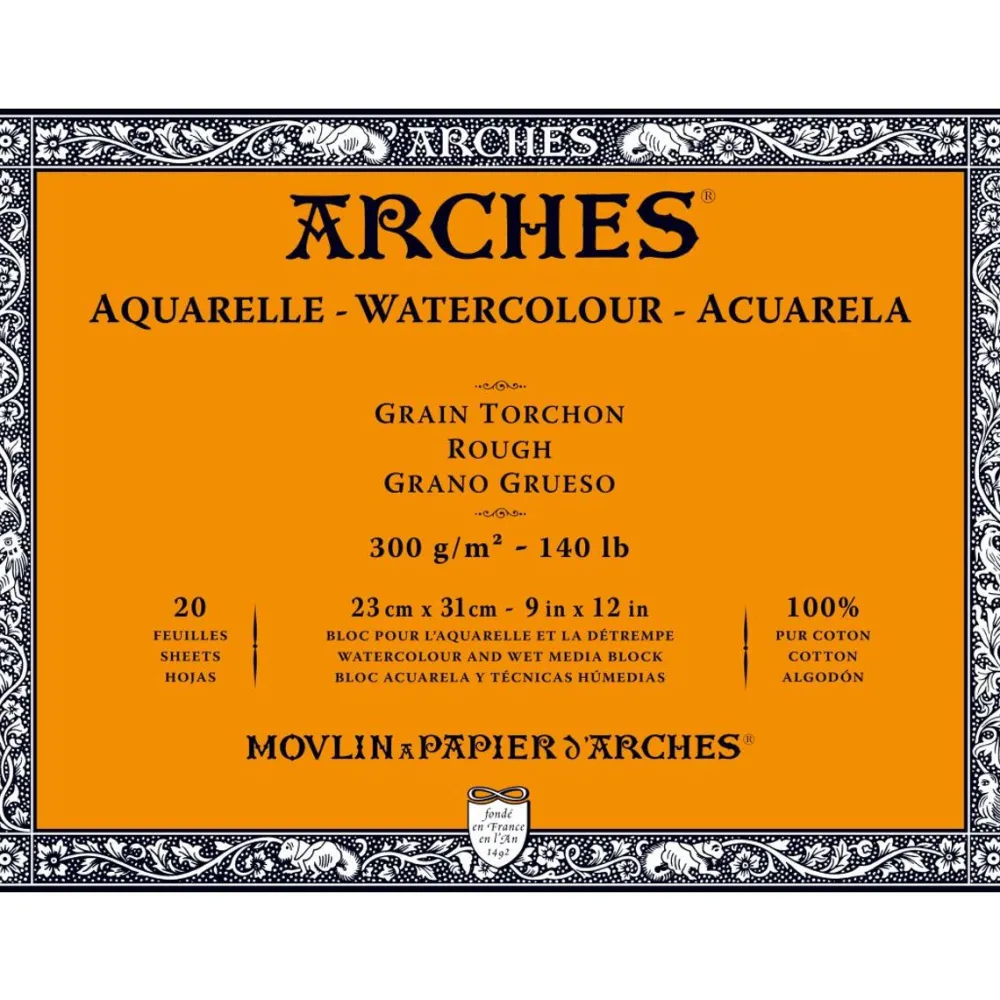 Arches Blok do akwareli - - rough, 23 x 31 cm, 185 g, 20 ark. > Papier Do Akwareli