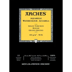 Arches Blok do akwareli - - rough, A4, 185 g, 15 ark. > Papier Do Akwareli