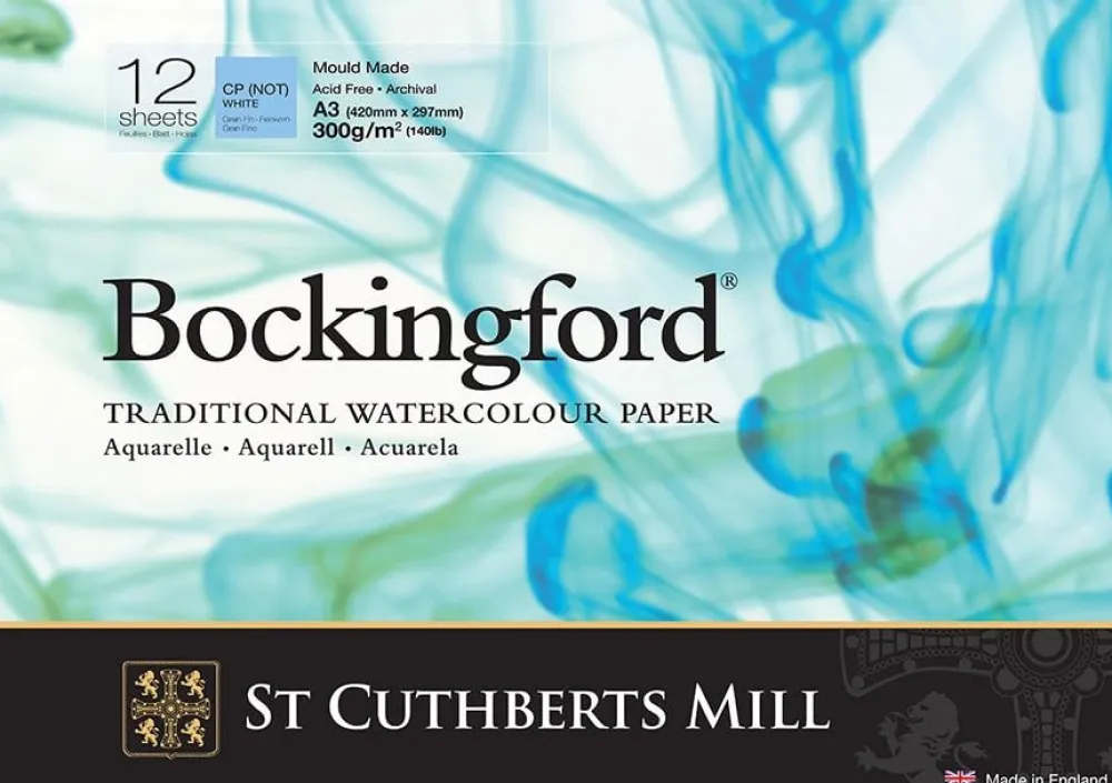 St Cuthberts Mill Blok do akwareli Bockingford - cold press, 29,7 x 42 cm, 300 g, 12 ark.
