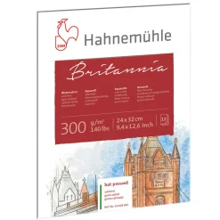 Hahnemuhle Blok do akwareli Britannia - Hahnemühle - hot pressed, 17 x 24 cm, 300 g, 12 ark. > Papier Do Akwareli