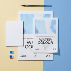 PaperConcept Blok do akwareli 100% Cotton - - 9 x 10,5 cm 300 g 15 ark. ><noscript><img width=
