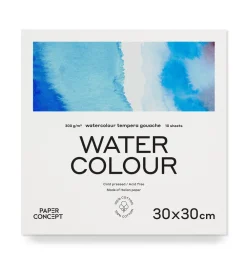 PaperConcept Blok do akwareli 100% Cotton - - 30 x 30 cm 300 g 10 ark.