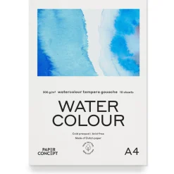 PaperConcept Blok do akwareli 100% Cotton - - A4 300 g 10 ark.