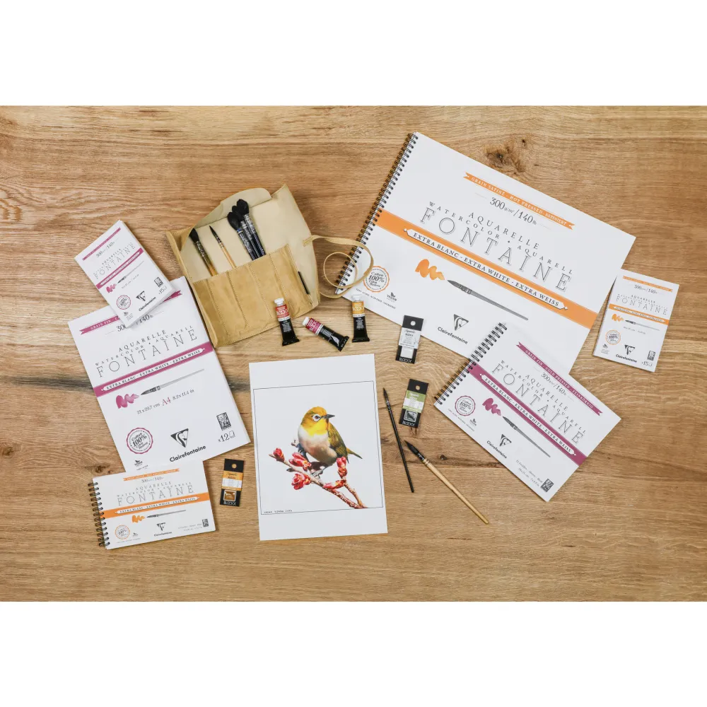 Clairefontaine Blok do akwareli Fontaine Watercolour - - cold pressed, A3, 300 g, 12 ark. > Papier Do Akwareli