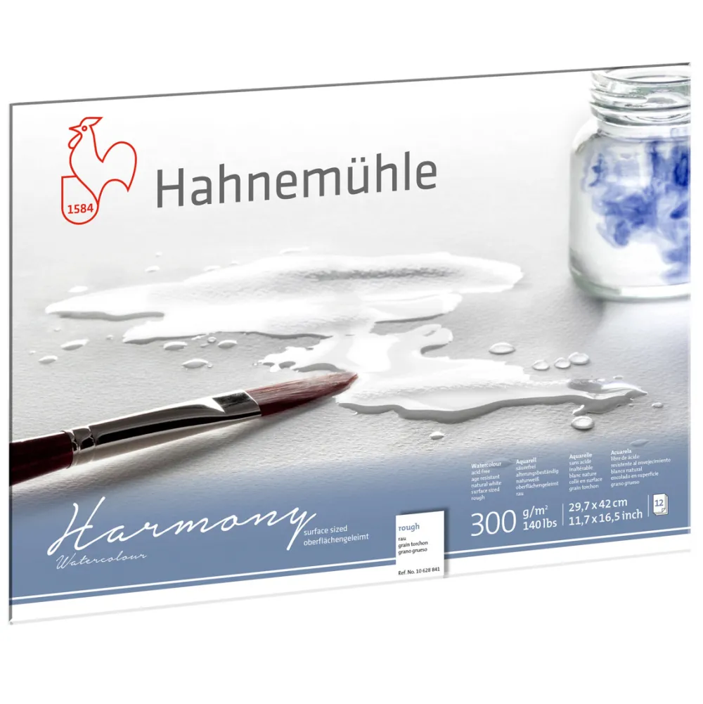 Hahnemuhle Blok do akwareli Harmony - Hahnemühle - rough, A3, 300 g, 12 ark.