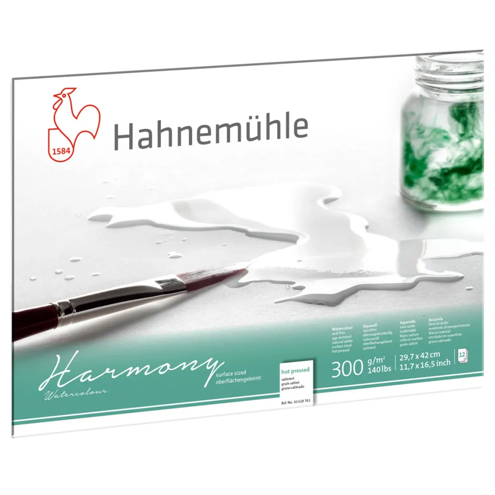Hahnemuhle Blok do akwareli Harmony - Hahnemühle - hot pressed, A3, 300 g, 12 ark.