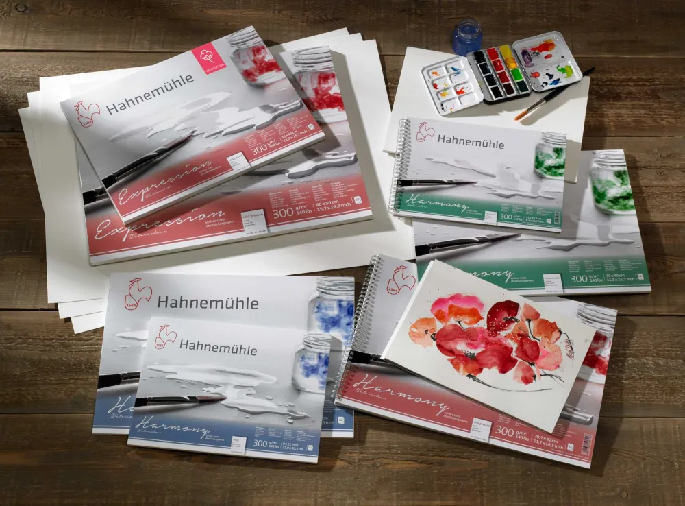 Hahnemuhle Blok do akwareli Harmony - Hahnemühle - hot pressed, A3, 300 g, 12 ark.