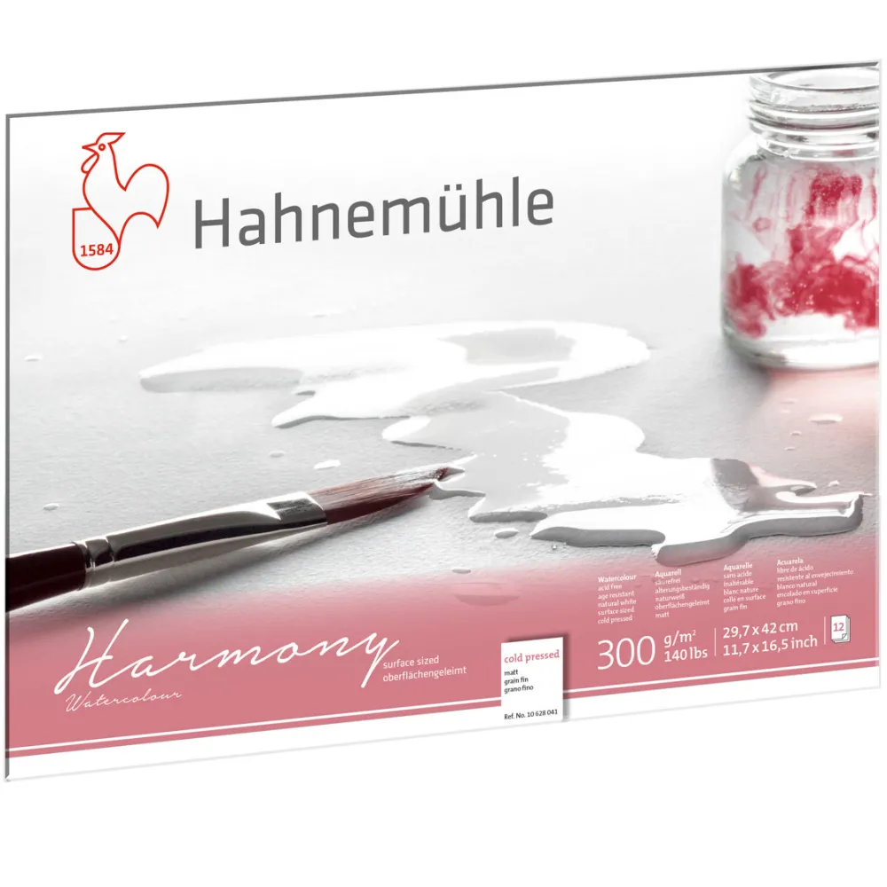 Hahnemuhle Blok do akwareli Harmony - Hahnemühle - cold pressed, A3, 300 g, 12 ark.
