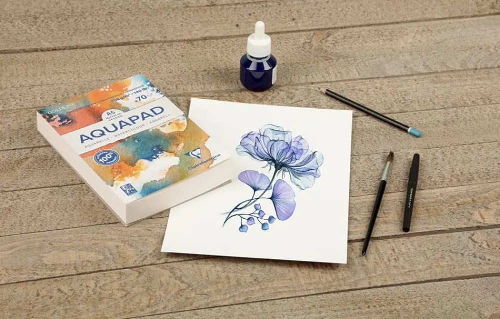 Clairefontaine Blok do akwareli na spirali Aquapad Watercolour - - A5, 300 g, 25 ark. > Papier Do Akwareli