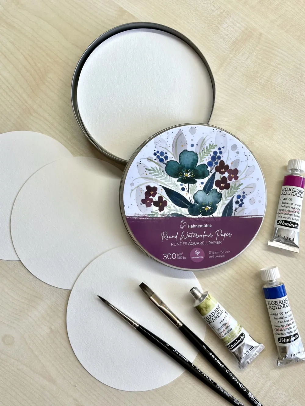 Hahnemuhle Blok do akwareli okrągły - Hahnemühle - cold pressed, 13 cm, 300 g, 30 ark.