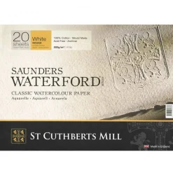 St Cuthberts Mill Blok do akwareli Saunders Waterford - rough, 51 x 36 cm, 300 g, 20 ark.
