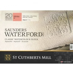 St Cuthberts Mill Blok do akwareli Saunders Waterford - hot press, 41 x 31 cm, 300 g, 20 ark.