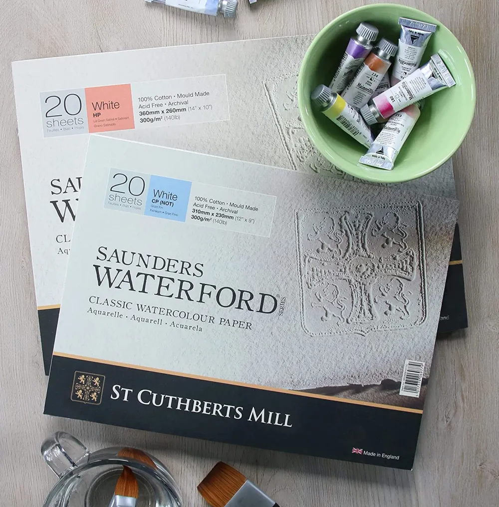 St Cuthberts Mill Blok do akwareli Saunders Waterford - cold press, 23 x 31 cm, 300 g, 12 ark.