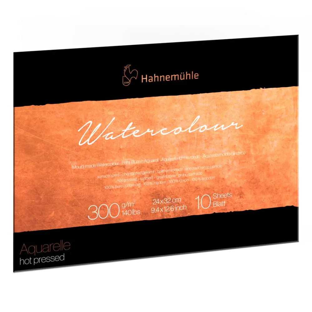 Hahnemuhle Blok do akwareli The Collection - Hahnemühle - hot pressed, 24 x 32 cm, 300 g, 10 ark. > Papier Do Akwareli