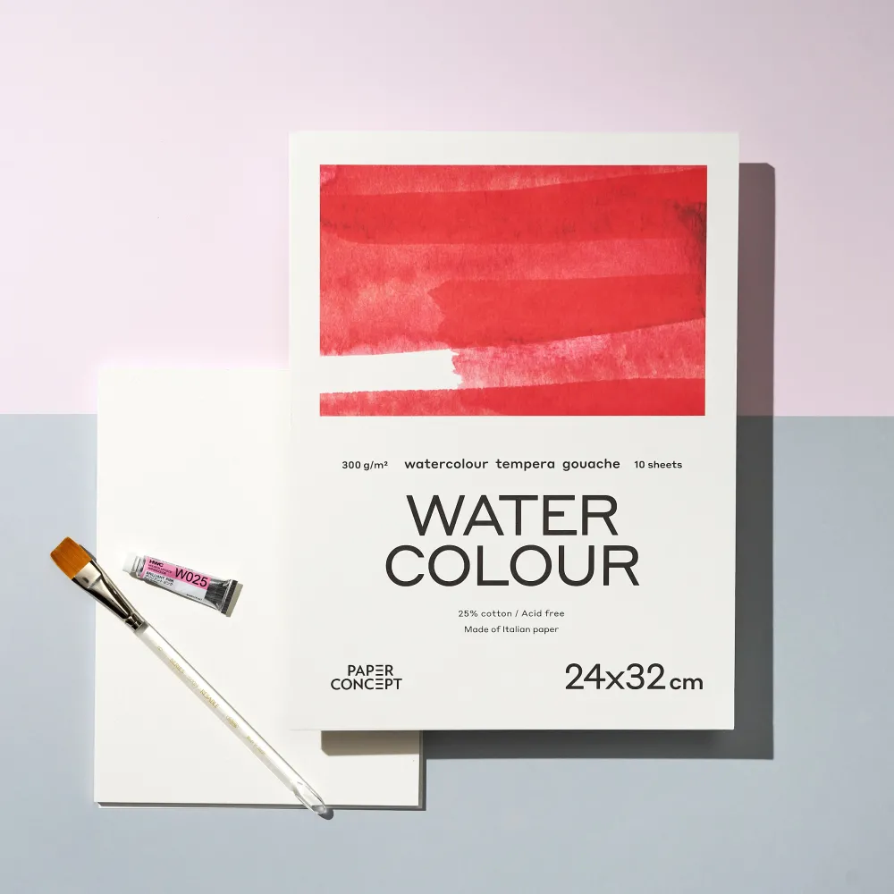 PaperConcept Blok do akwareli Watercolour - - cold press 9 x 10,5 cm 300 g 15 ark. > Papier Do Akwareli