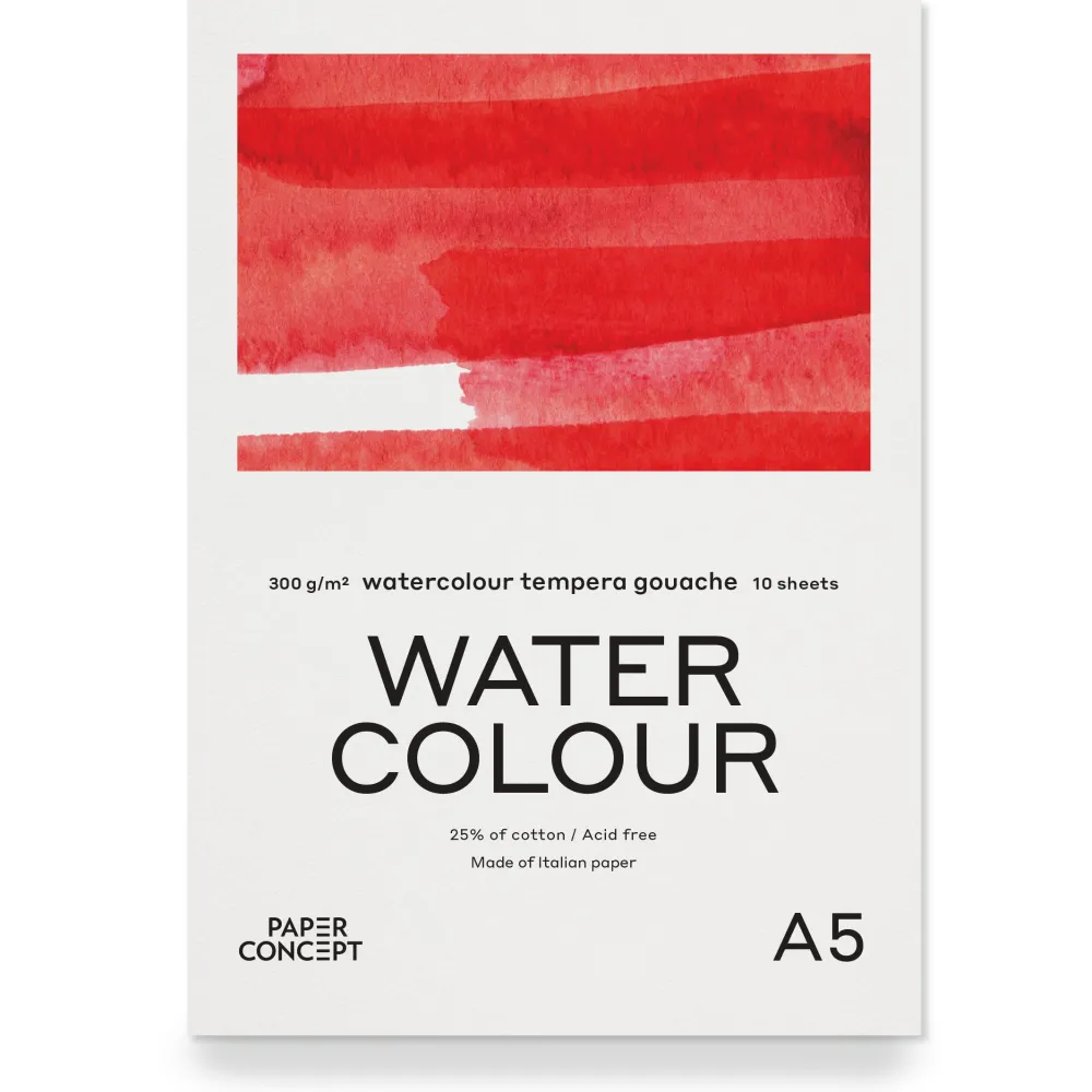 PaperConcept Blok do akwareli Watercolour - - cold press A5 300 g 10 ark. > Papier Do Akwareli