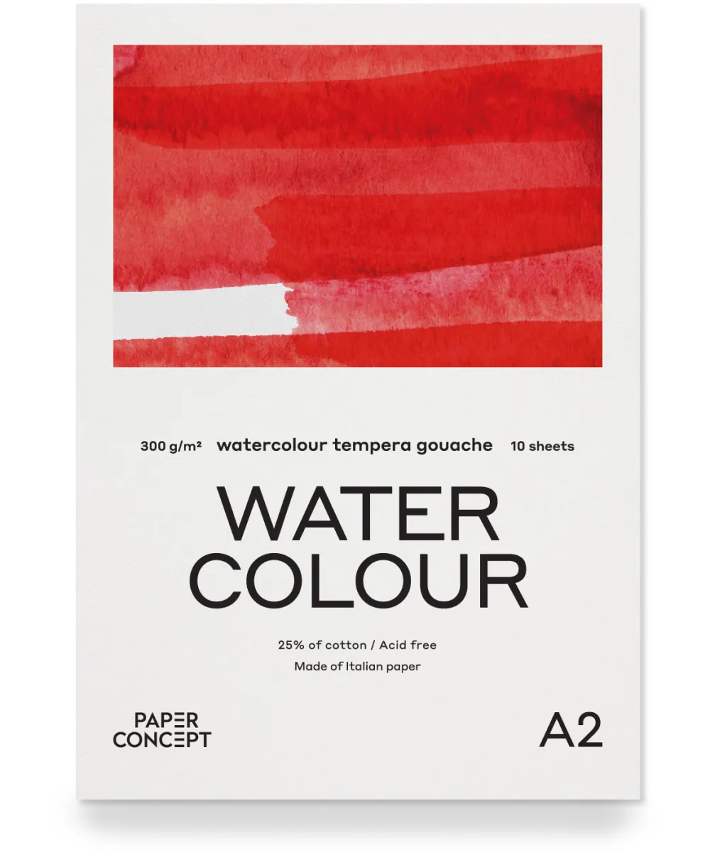 PaperConcept Blok do akwareli Watercolour - - cold press A2 300 g 10 ark.