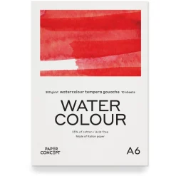 PaperConcept Blok do akwareli Watercolour - - cold press A6 300 g 10 ark.