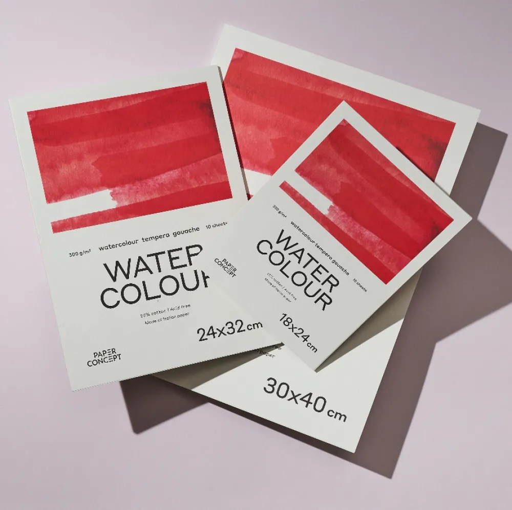PaperConcept Blok do akwareli Watercolour - - cold press A4 300 g 10 ark. > Papier Do Akwareli