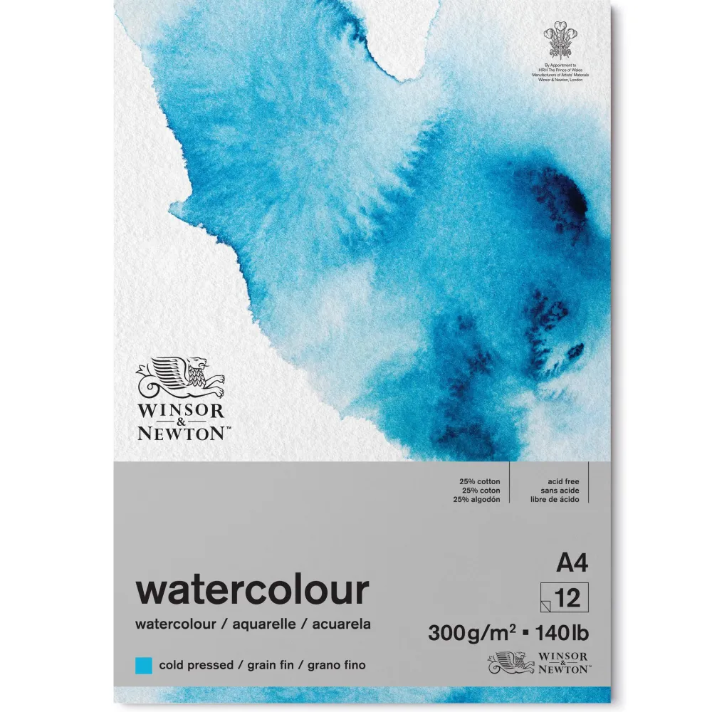 Winsor & Newton Blok do akwareli - - cold press, A4, 300g, 12 ark. > Papier Do Akwareli