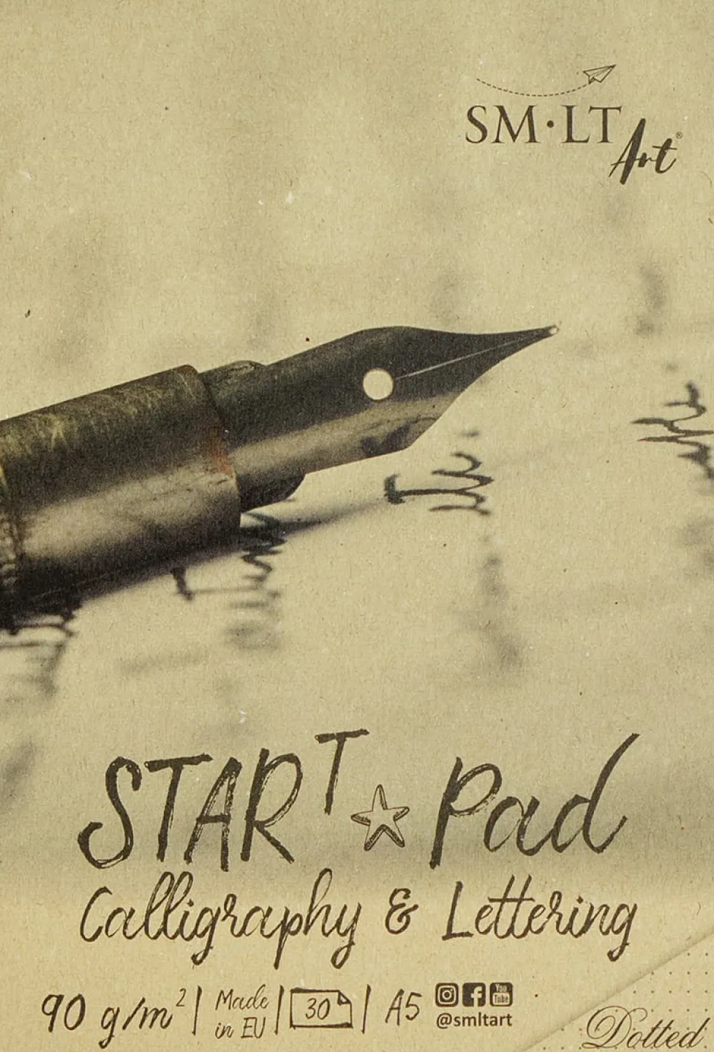SMLT Blok do kaligrafii i letteringu Start Pad - SM-LT - w linie, A5, 90 g/m2, 30 ark. > Papier Do Kaligrafii