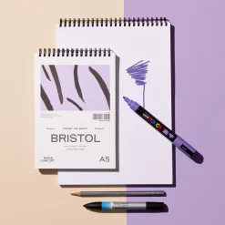 PaperConcept Blok do kredek i tuszu Bristol na spirali - - smooth A4 190 g 40 ark.