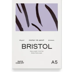 PaperConcept Blok do kredek i tuszu Bristol - - smooth A5 190 g 20 ark.