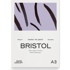 PaperConcept Blok do kredek i tuszu Bristol - - smooth A3 190 g 20 ark.