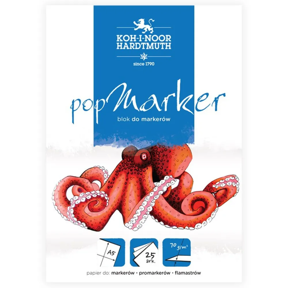 KOH-I-NOOR Blok do markerów Pop Marker - - A5, 70 g, 25 ark.