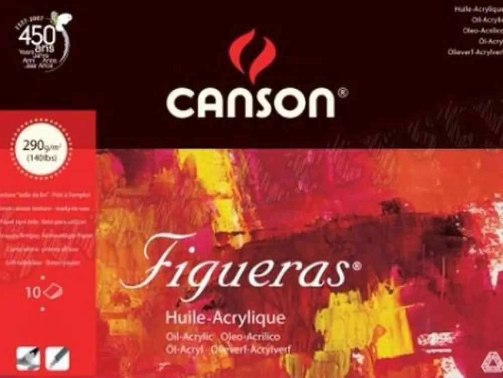 Canson Blok do oleju i akrylu Figueras 33 x 41 cm - - 290 g, 10 ark.