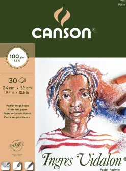 Canson Blok do pasteli Ingres Vidalon 24 x 32 cm - - prążkowany, 100 g, 30 ark. > Papier Do Pasteli