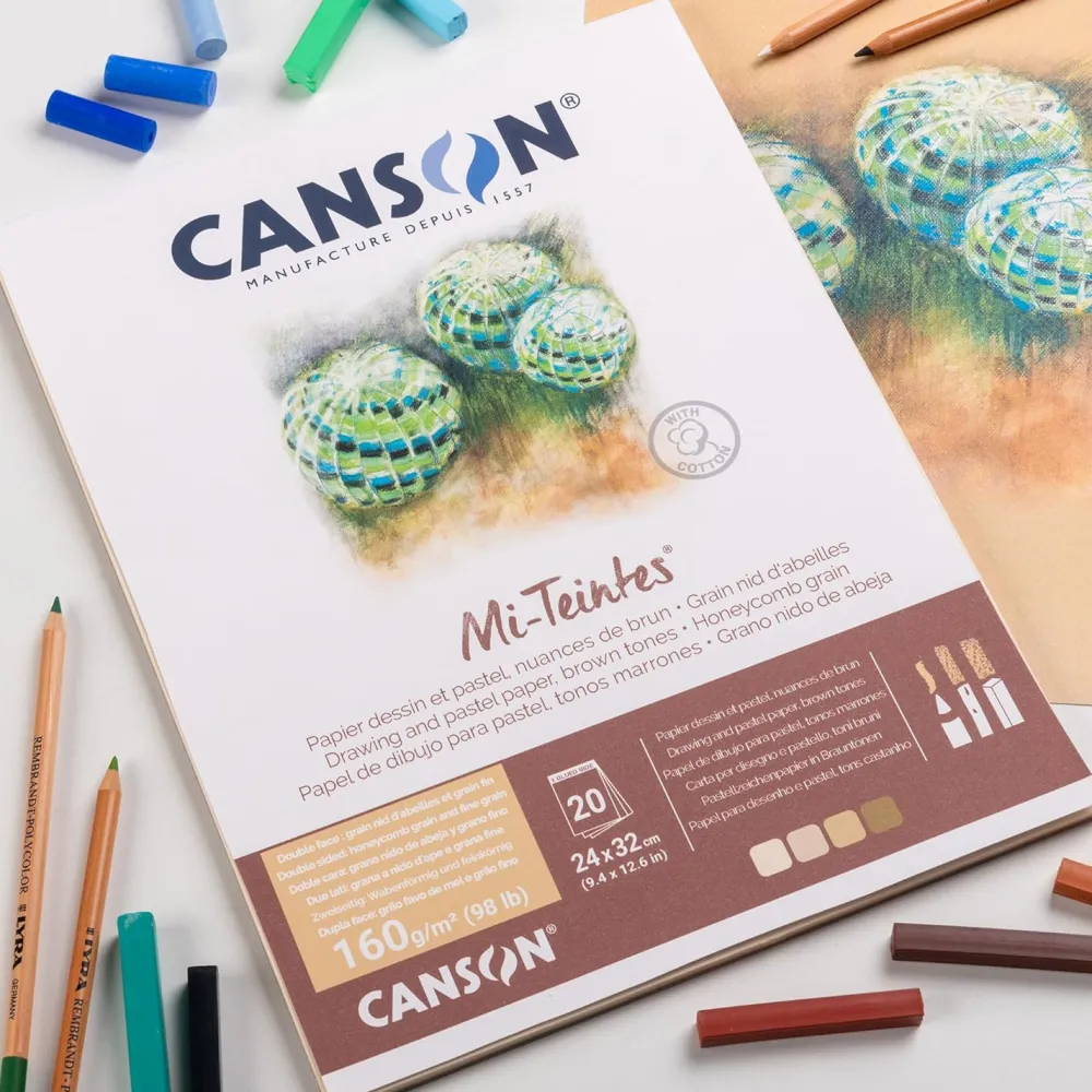 Canson Blok do pasteli Mi-Teintes - - odcienie brązu, 24 x 32 cm, 160 g, 10 ark.