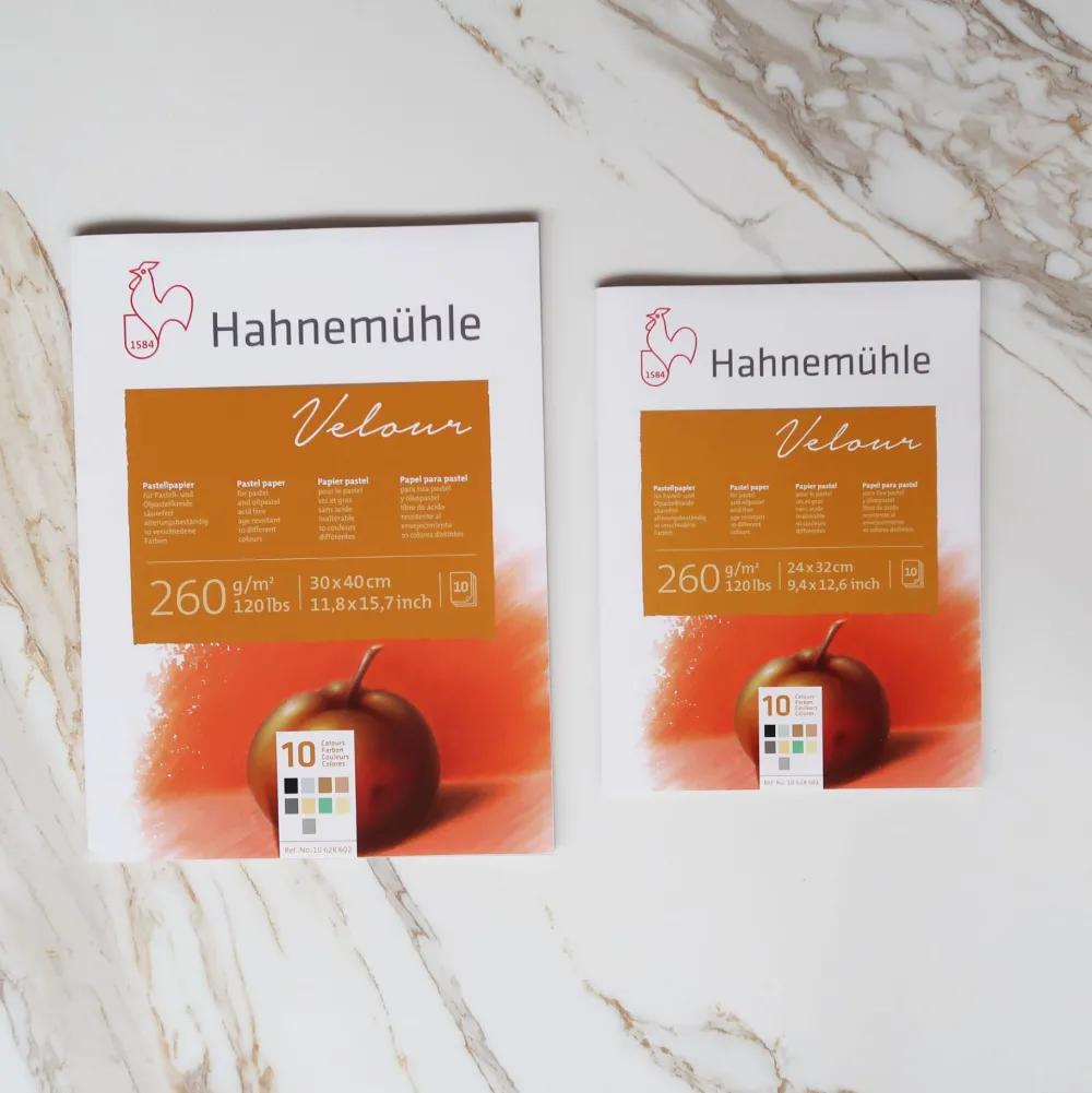 Hahnemuhle Blok do pasteli Velour Pad 24 x 32 cm - Hahnemühle - White 260 g/m2 10 ark. > Papier Do Pasteli