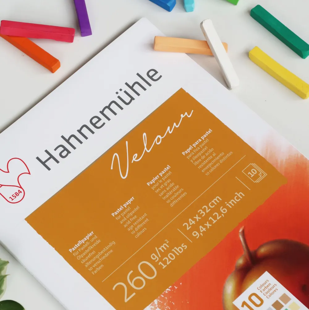 Hahnemuhle Blok do pasteli Velour Pad 24 x 32 cm - Hahnemühle - White 260 g/m2 10 ark. > Papier Do Pasteli