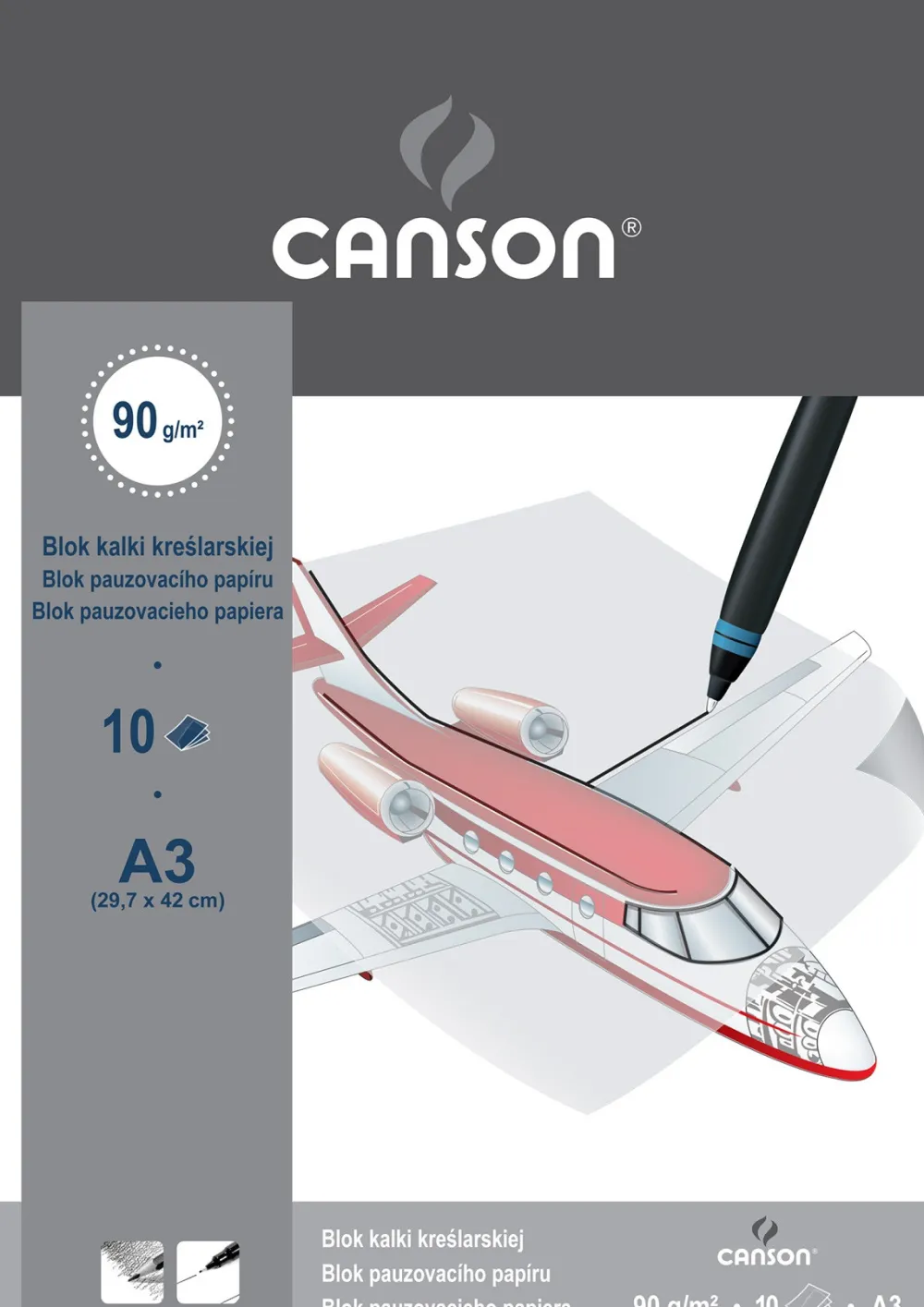Canson Blok, kalka kreślarska A3 - - 90 g, 10 ark.