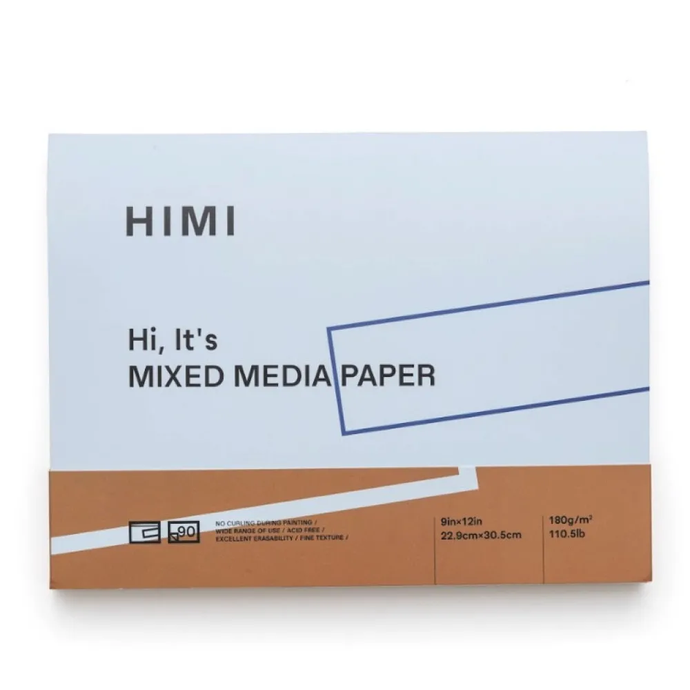 HIMI Blok Mixed Media 22,9 x 30,5 cm - - 180 g 90 ark.