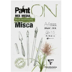Clairefontaine Blok Paint'ON Mix Media Misca - - A4, 250g, 15 ark.
