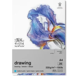 Winsor & Newton Blok rysunkowy Drawing Pad - - medium, A4, 220g, 25 ark. > Bloki Rysunkowe