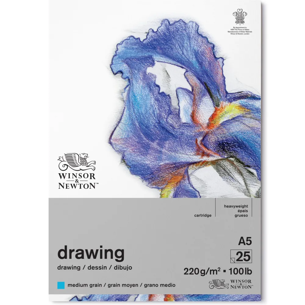 Winsor & Newton Blok rysunkowy Drawing Pad - - medium, A5, 220g, 25 ark. > Bloki Rysunkowe